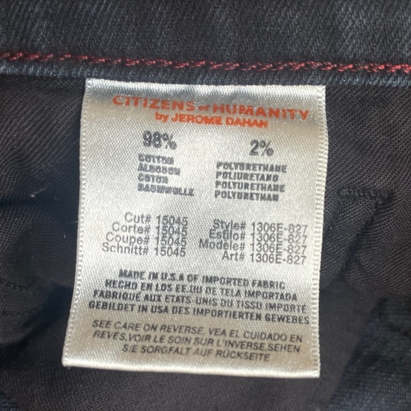 Citizens of Humanity Revolve Elson Medium Rise Straight Leg Jeans in Black sz 26 - Picture 9 of 9